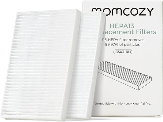 Momcozy KleanPal Pro Air Filter Replacement – 99.97% Effective Filtration for Baby Bottle Washer – Safe & Easy Install – Premium Quality Filter for Cleaner Baby Bottles, 2-Pack