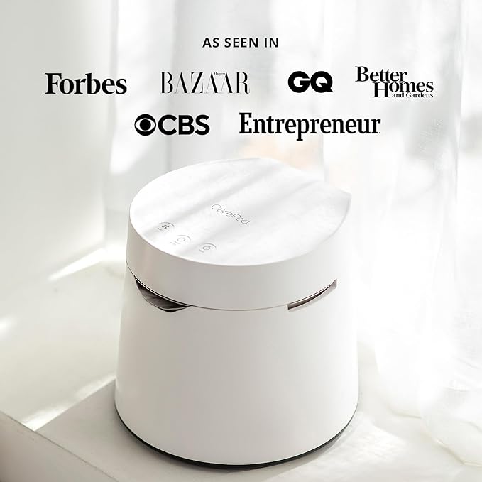 Carepod One Stainless Steel Humidifier for Large Room, Quiet & Safe for Baby, Only 3 Washable Parts & Easy to Clean, Ultrasonic Cool Mist Humidifiers for Bedroom, Filter-Free, Lasts 30Hrs (1Gal/4L)