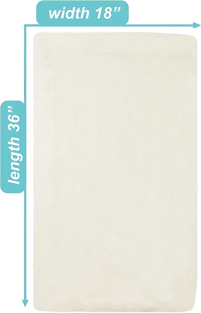 American Baby Company 100% Natural Cotton Fitted Cradle/Bassinet Sheet 36" x 18" - Soft, Breathable & Hypoallergenic Bed Sheet, Cream, Neutral for Boys & Girls