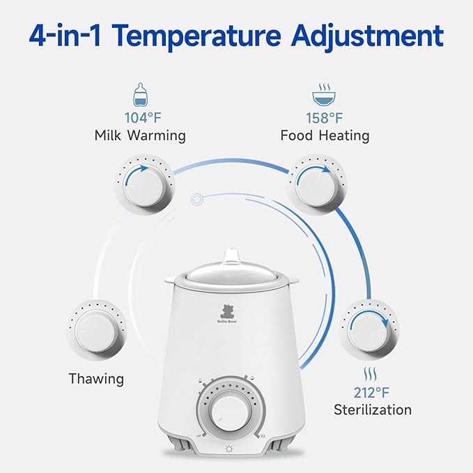 Snow Bear Baby Bottle Warmer & Breastmilk Heater - Fast & Even Warming for Breast Milk, Formula, and Baby Food - Safe, Efficient, Portable & Convenient for Busy Parents