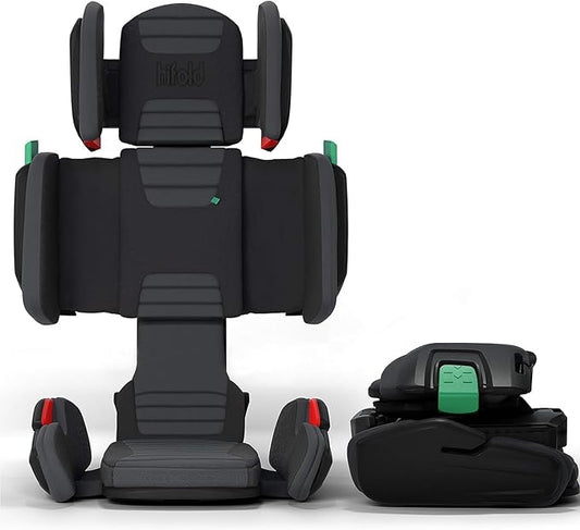 Mifold Hifold Adjustable Kids High Back Booster Car Seat with Strap – Slate Grey