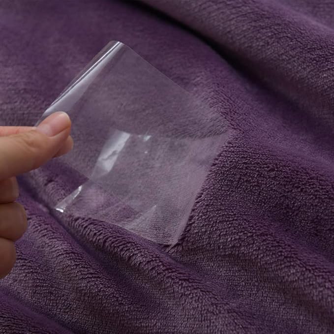 NANPIPER Flannel Blanket Reversible Sherpa Throw Blanket Super Soft Fuzzy Plush Microfiber (50"x60" Cassis Purple)