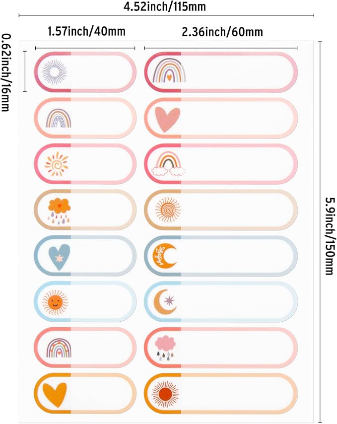 Name Labels for Kids Stuff Daycare Labels, 128 PCS Waterproof Baby Bottle Labels for Daycare, Kids Name Stickers for School Supplies Self Laminating, Dishwasher Safe, Name Tags for Lunch Box Pacifier