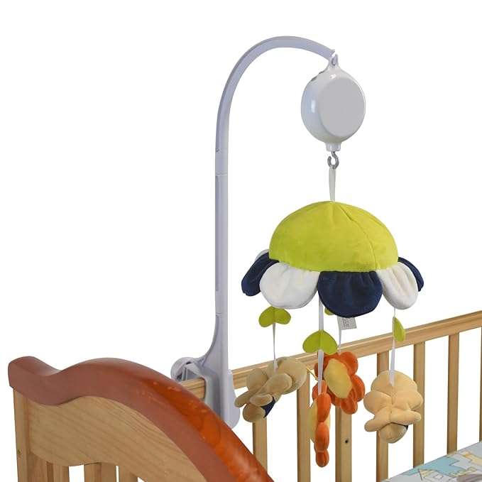 24 inch Crib Mobile Bed Bell Frame arm Bracket, Double nut Screw Fixing Frame -DIY Toy Decoration Bracket(Wind Chime-1)