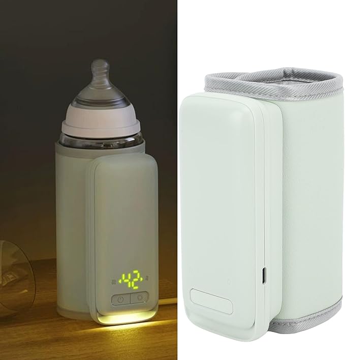 Portable Travel Baby Bottle Warmer, Fast Heating Speed with Battery with Large Capacity, Automatic Setting, Insulation, for Outdoors, USB Load