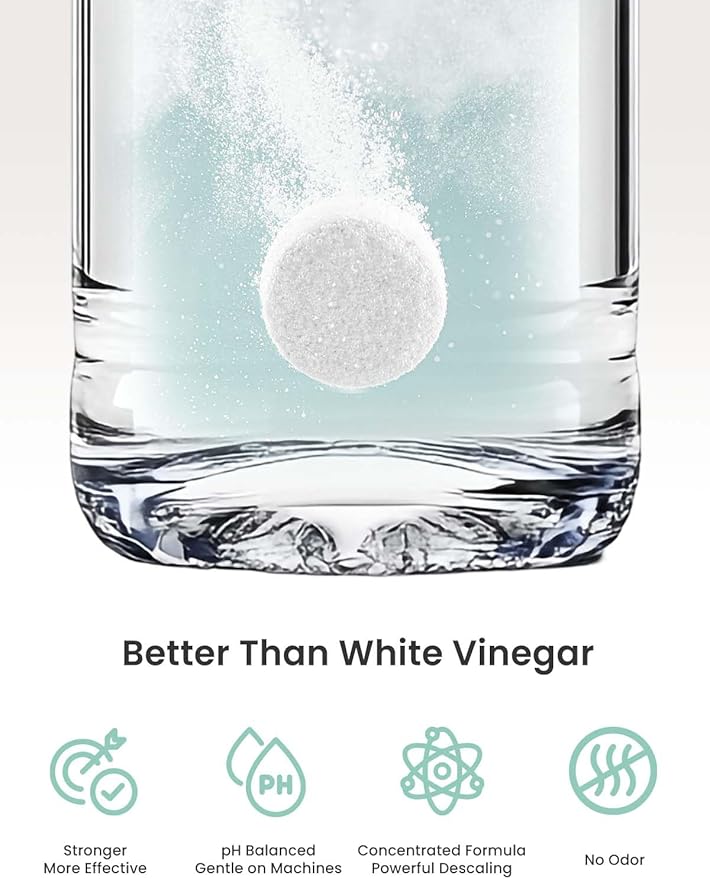 GROWNSY Descaling Tablets Descaler, 24 Descaling Tablets Compatible with Momcozy, Baby Brezza Bottle Washer, Effective for Bottle Washer, Warmer, Sterilizer, Formula Maker