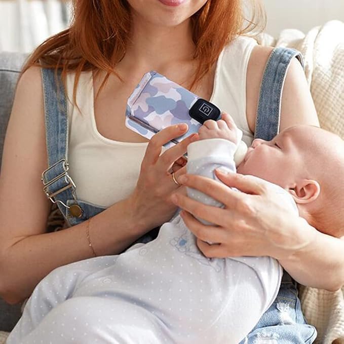 Car Travel Bottle Warmer,5V 2A USB Heating Bottle Warmer 40°C-60 °C Three Gear Adjustable Car Travel Milk Bottle Warmer Milk Heat Keeper Lightweight Milk Heater Cover,Blue