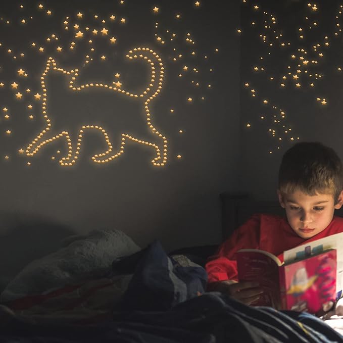 Glow in The Dark Stars Decals Decor 633 Pcs Luminous Dot Stars, 3D Starry Stars Glow in The Dark Stickers for Ceiling or Wall and Kids Bedroom Décor