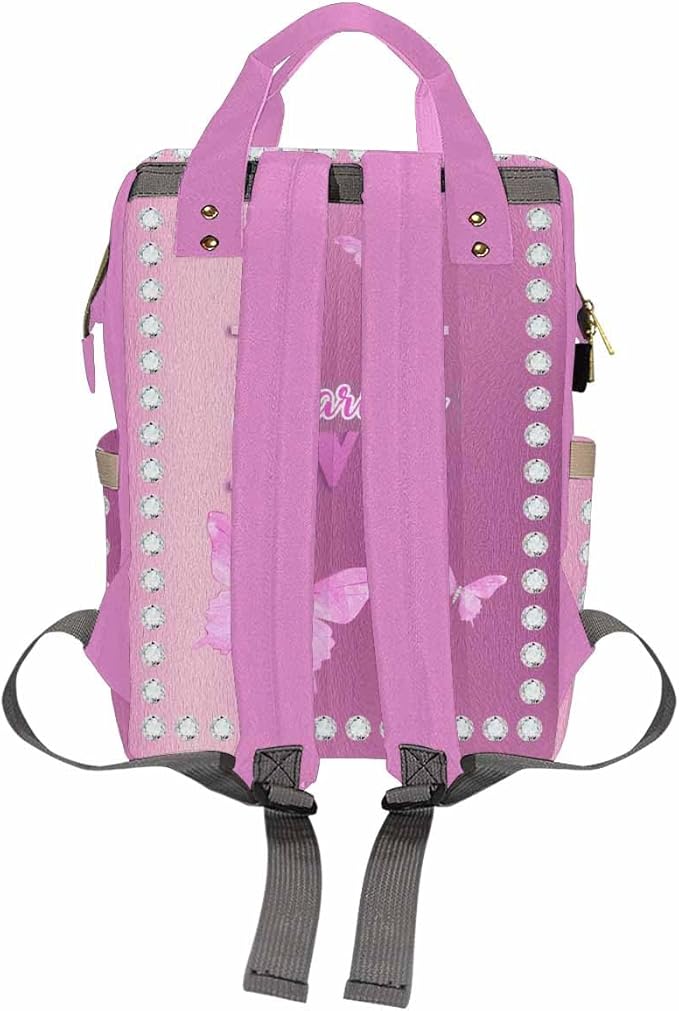 D-Story Customize Baby Backpack for Baby, Personalized Diaper Bag with Butterfly Design