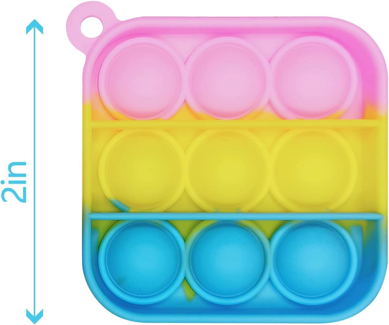 30 Pcs Mini Pop Bubble Fidget Toys for Party Favors, Small Silicone Pop Keychain Bulk for Goodie Bag, Classroom Prizes Stuffers Christmas Valentine Gifts for Kid Students