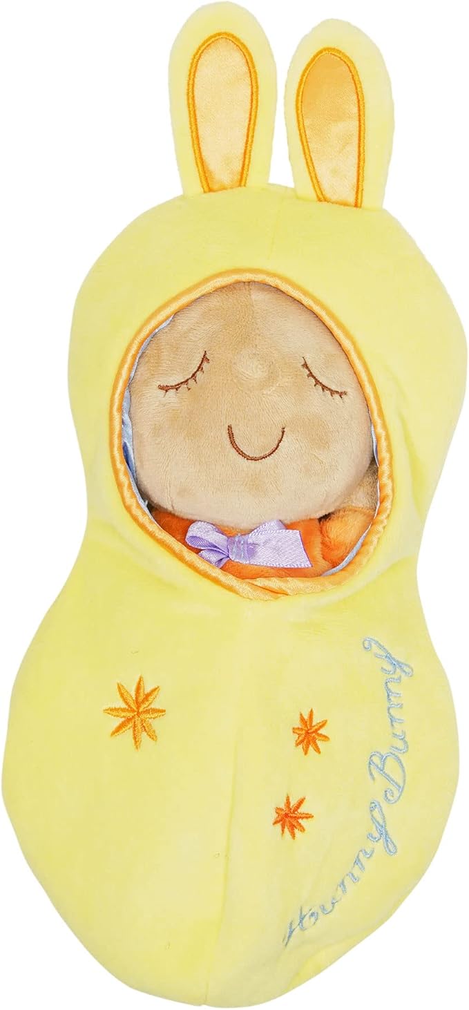 Manhattan Toy Snuggle Pod Hunny Bunny Beige First Baby Doll with Cozy Sleep Sack for Ages 6 Months and Up