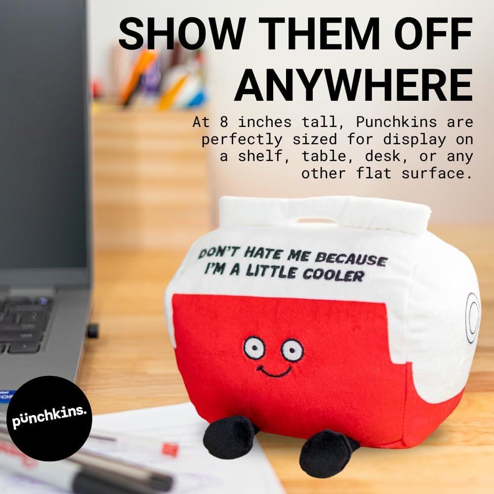 Game Block Plushie, Funny Meme Gag Gift, Comical Plush Collectible, Stocking Stuffer Present, Great for Emotional Support, Fun Desk Accessory, Weighted Base for Display