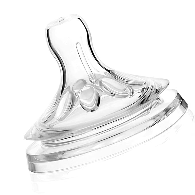 Bottle Nipples, Baby Bottles Nipples Silicone 4pcs Flexible Transparent for Travel for 6 to 12 Month Old