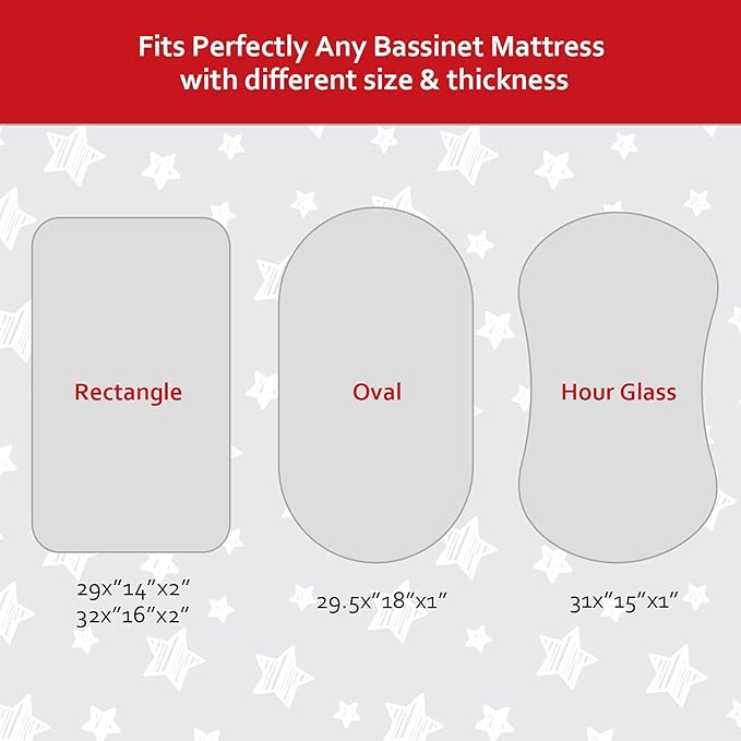 Halo Bassinet Swivel Sleeper Sheet, Waterproof 2 Pack, Universal Fit for Rectangle, Oval, Hourglass Bassinet Mattress