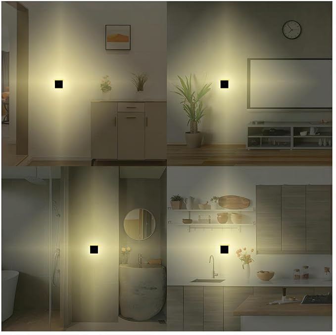 KINUR 6 Pack Night Light,Warm White LED Night Lights Plug into Wall with Dusk to Dawn sensors, Plug in Night Lights for Kids Room, Bedroom, Bathroom, Baby Nursery,Stair Lights, Hallway Light