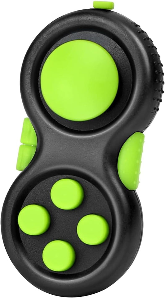 WTYCD Original Fidget Toy Game, Rubberized Classical Controller Fidget Concentration Toy with 8-Fidget Functions and Lanyard - Excellent for Relieving Stress and Anxiety(Green)