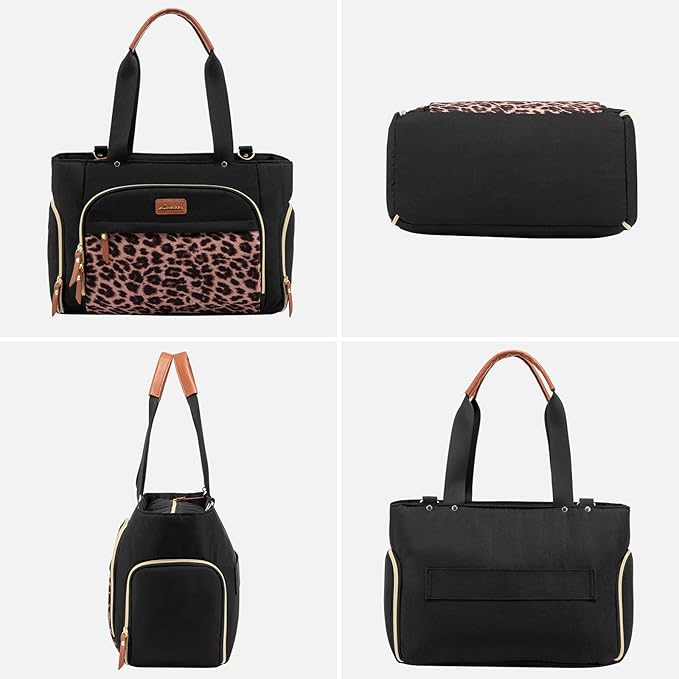 LOVEVOOK Breast Pump Bag & Diaper Tote - 3Pc Set for Breastfeeding Moms - Laptop Pocket, Cooler & Changing Pad - Fits Most Pumps