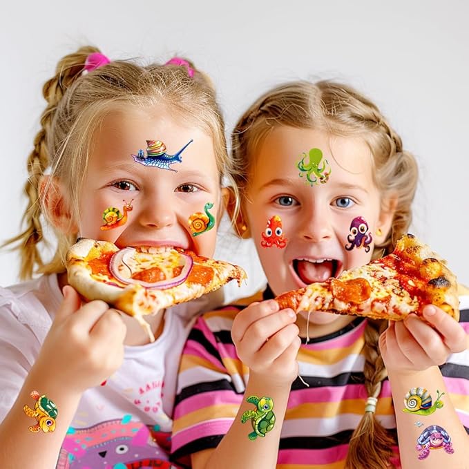 101+ Ocean Temporary Tattoos – Printable, Waterproof Fake Tattoos for Kids, Girls, Boys, Teens & Adults – Ideal for Birthday Parties, Decorations (A)