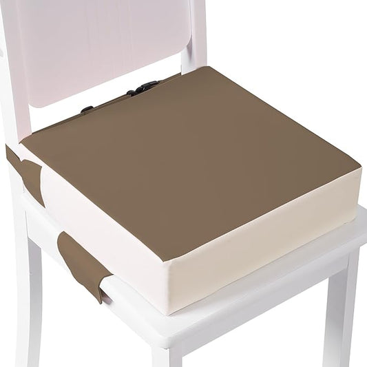 Booster Seat for Kitchen Chair with Adjustable Straps, Toddler Booster Seats for Dining Table Portable for Travel Camping Eating, Booster Cushion for Table for Baby Child Infant Kid Boy Girl