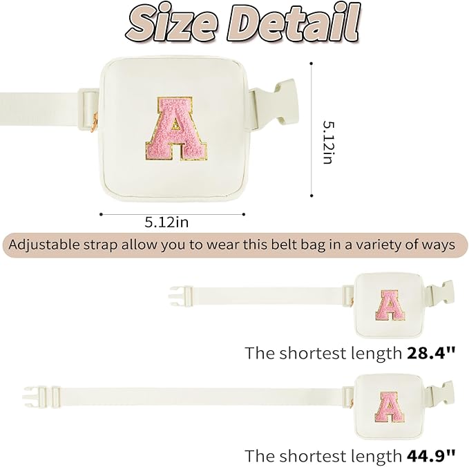 Graduation Gift for Teen Girls Kids Daughter Sister - Birthday Gifts for 2 3 4 5 6 7 8 9 10 11 Year Old Girls,Mini Fanny Pack Cute Crossbody Bag Belt Bag Trendy Stuff - Cream,A