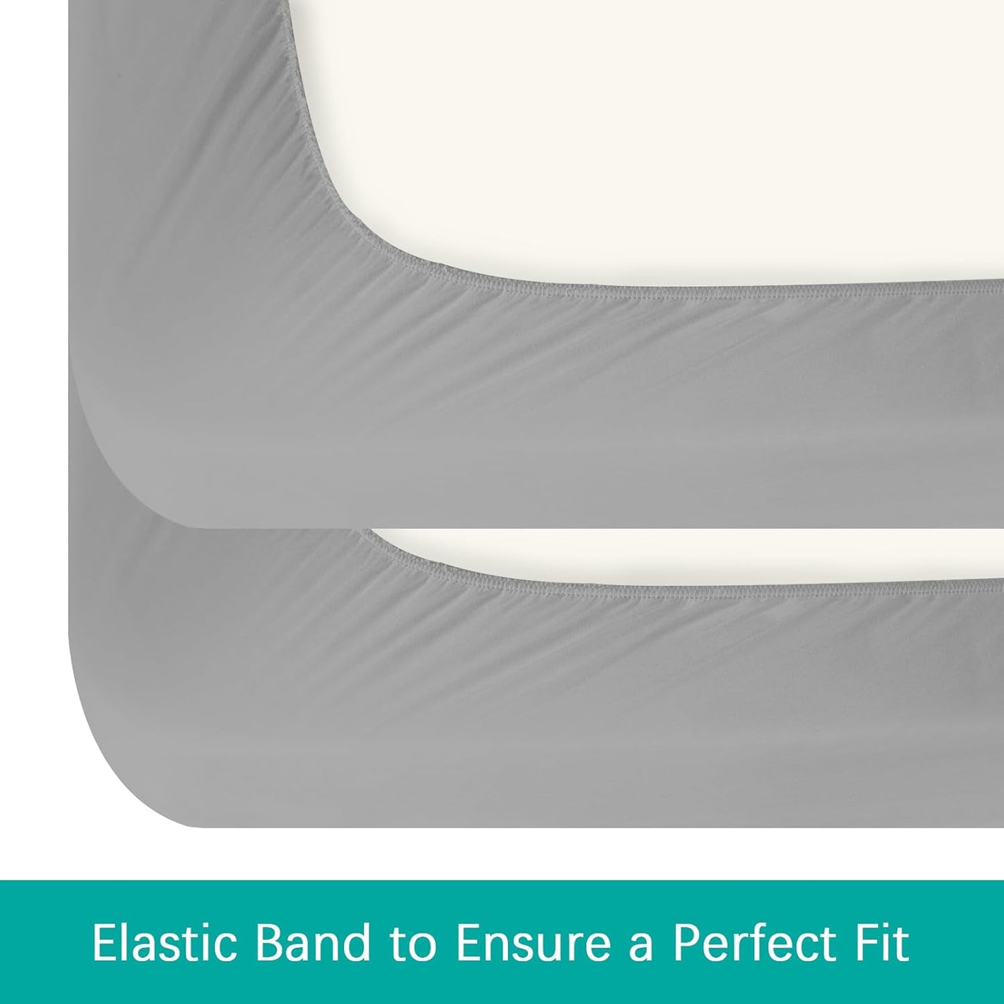 2 Pack Twin Mattress Protector Waterproof, Noiseless & Soft Coverage Mattress Fitted Sheet Twin with Deep Pocket up to 14", Super Breathable & Easy Wash Twin Size Mattress Protector