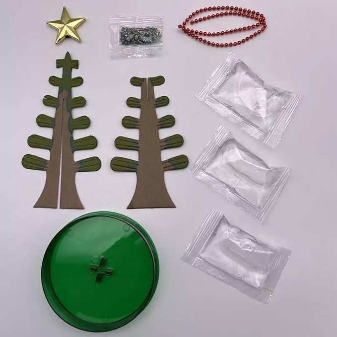 Magic Crystal Christmas Tree Kit, DIY Science Experiment, Educational Party Toy, 2 Pack 4X6.5inches