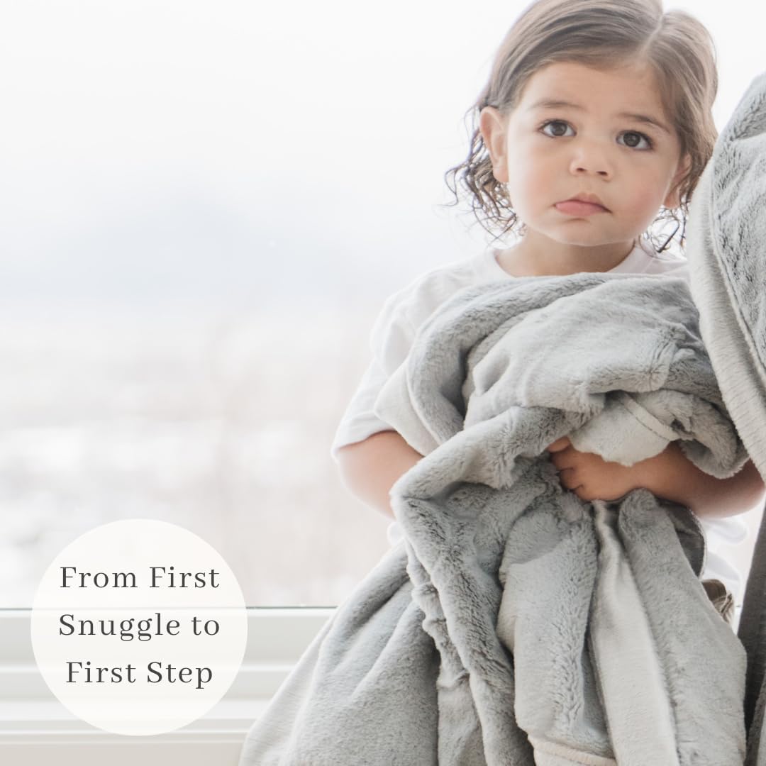SARANONI Receiving Blankets for Babies Super Soft Boutique Quality Lush Luxury (Gray, Receiving 40" x 30”)
