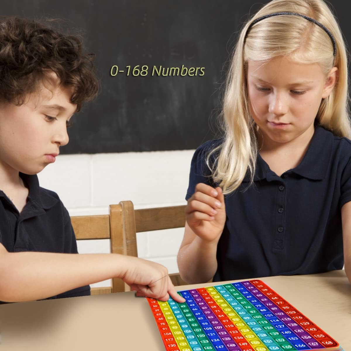 P00P Fidget Multiplication Game 12x12 Table Math Games Digital Table Toy, Fidget Learning Game Toy Relieves Stress, Creates Various Math Operations,