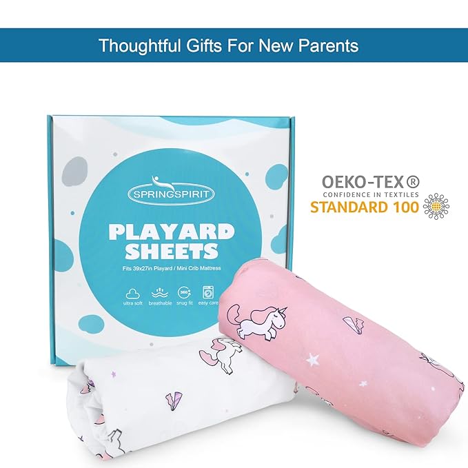 Pack and Play Sheets, Pack n Play Sheets | Mini Crib Sheets 2-Pack, Ultra Soft Pack n Play Mattresses Sheets Compatible with Graco Pack n Play, Soft and Breathable Material, Pink