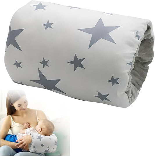 Cozy Cradle Pillow, Cozy Cradle Arm Pillow, Baby Nursing Pillow Head Support Pillow for Breastfeeding Bottle Feeding (Gray Pinstripes)