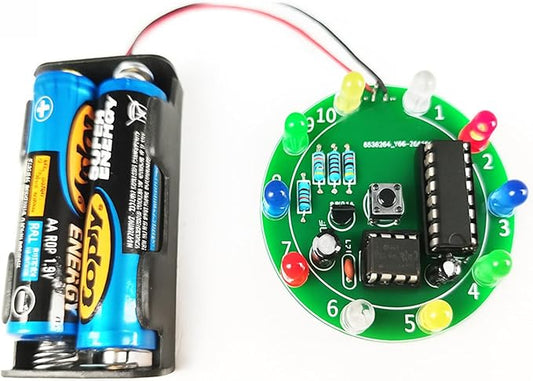 Soldering Practice Kit DIY Electronics Learning Board Shake to Spin Lucky Wheel