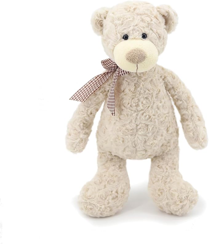 13" White Teddy Bear with Scarf Stuffed Animals for Boys and Girls,Soft and Adorable Stuffed Bear Plush Toys for Newborn Babies and Kids,Great Gifts on Birthday,Christmas,Machine Washable