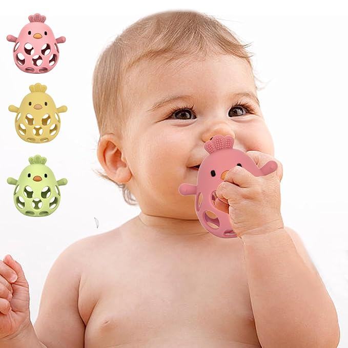 Baby Teething Toys, Teething Toys, Teethers for Babies 3-6 Months, Baby Chew Toys, BPA Free Teether Mitten with Soft Texture for Sensory Exploration and Itching Teething Relief