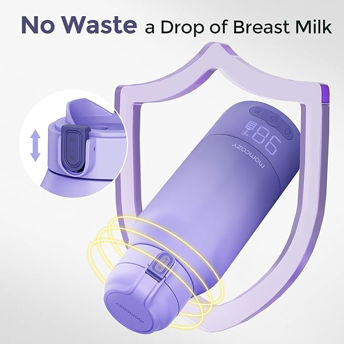 Momcozy Portable Milk Warmer for Travel – Dual Heating Modes for Breast Milk & Water, Portable Bottle Warmer with Fast Heating & Long Battery Life, 17 Ounces Large Capacity to Meet Your All-Day Needs