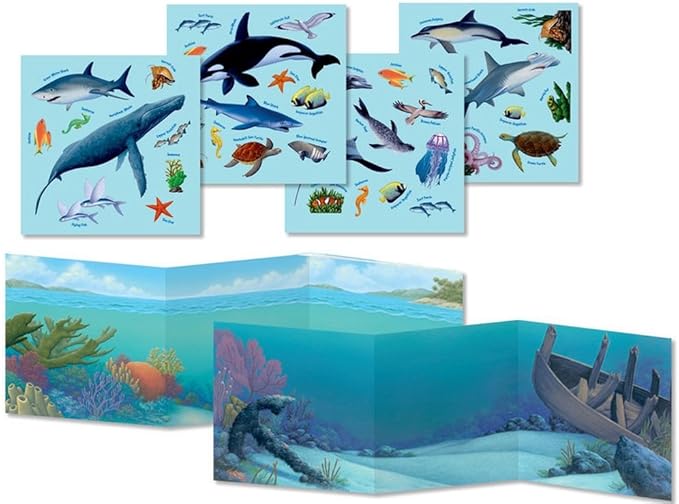 Peaceable Kingdom Sticker Fun! Ocean Animals Reusable Sticker Tote