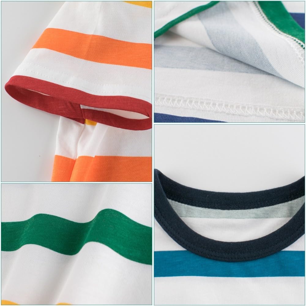 Boys' 4-Pack Excavator Short Sleeve Crewneck T-Shirts Top Tee Size 2-7 Years Toddler Boys' Value Pack Cotton T-Shirt