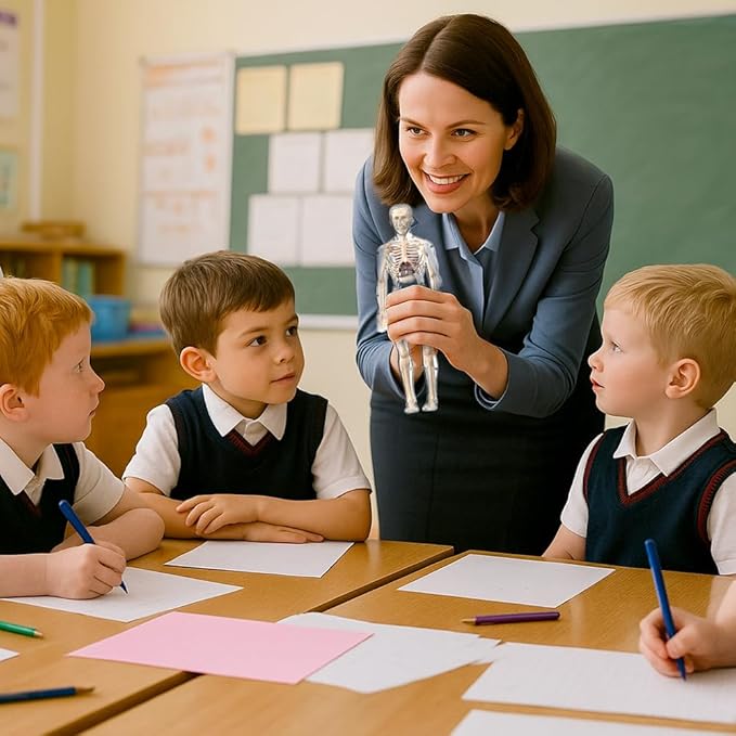 Clear Human Body Structure Model, Removable 3D Body Model Kit with Brain and Body Torso, Physiology Study Tools, STEM Children Educational Toys Gifts for Boys and Girls