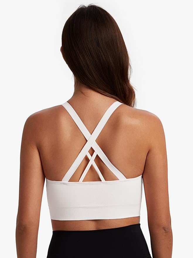 Angelhood Nursing Bras for Breastfeeding, Seamless Nursing Sports Bra Medium Impact Support Maternity Bras for Pregnancy