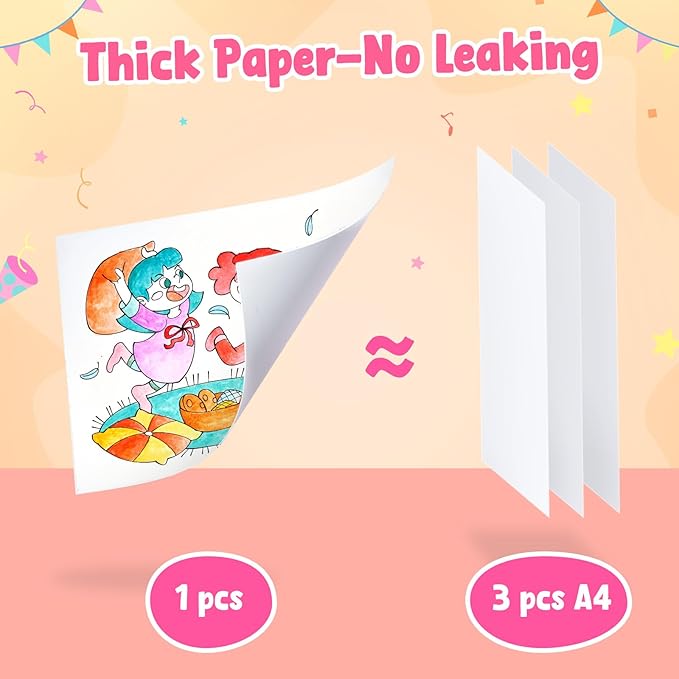 JoyCat Paint with Water Coloring Books, Art & Craft Activity, No Mess Art for Kids Ages 4-8, Craft Kits & Supplies, DIY Creative Activity, Presents for Girls & Boys (Party)