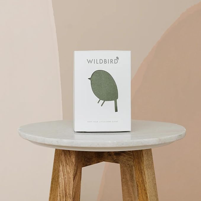 WildBird - Ring Sling Baby Carrier - Newborn to Up to 35 lbs - for Moms, Dads & Caregivers - 100% Natural European Linen Fibers - Versatile & Adjustable - 74” Size - Acadian Fabric & Rose Gold Ring