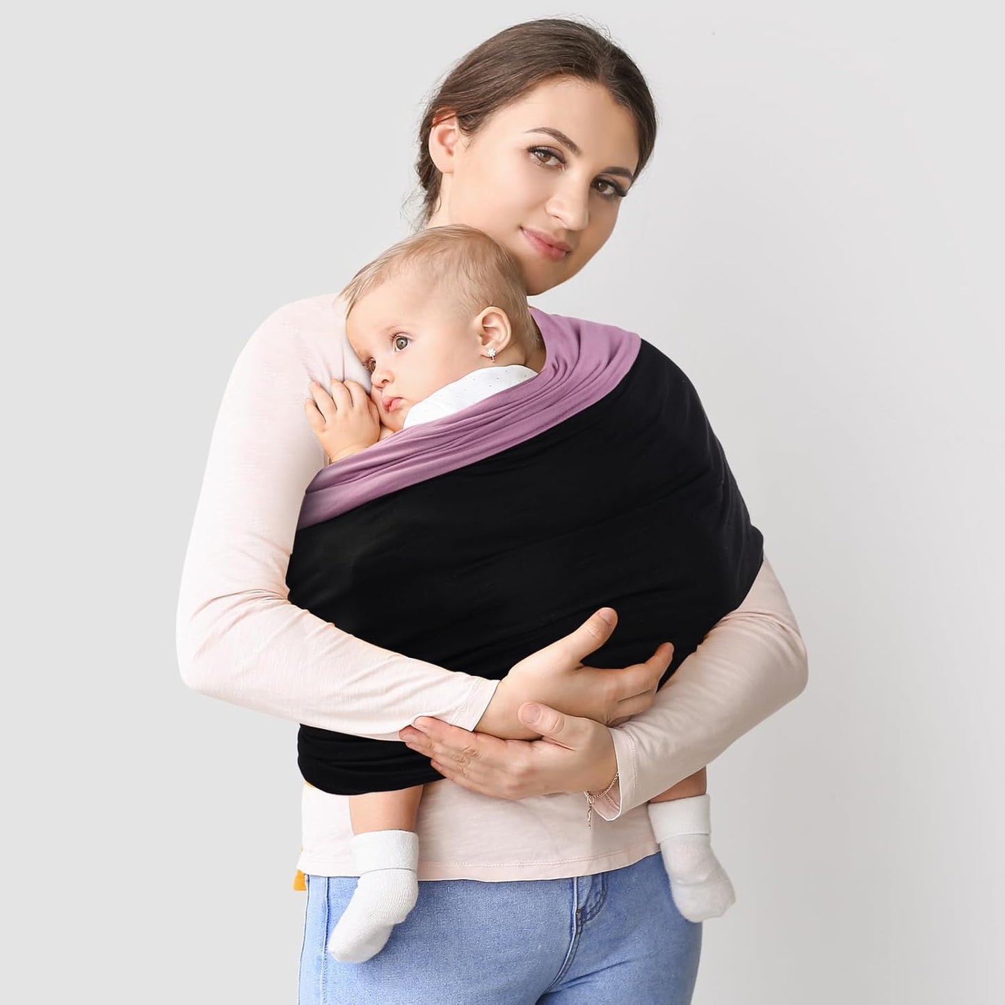 TKKOK Baby Wrap Carrier, Unisex Baby Carrier, Lightweight & Ultra Soft, Easy to Wear Baby Wrap, Perfect for Newborn Toddlers