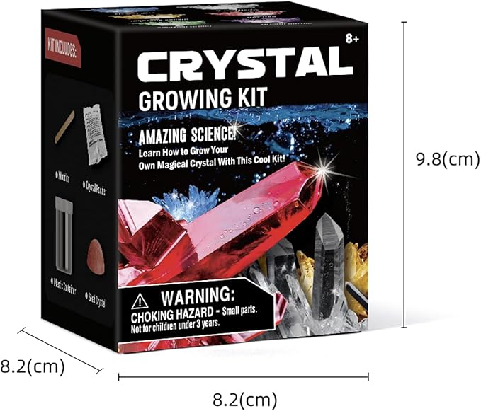 Crystal Growing Kit for Kids, Blue DIY Crystal Science Experiment Set, Grow Your Own Crystals, STEM Educational Chemistry Kit for Boys & Girls Ages 6-12, Fun Science Lab Gift for Kids