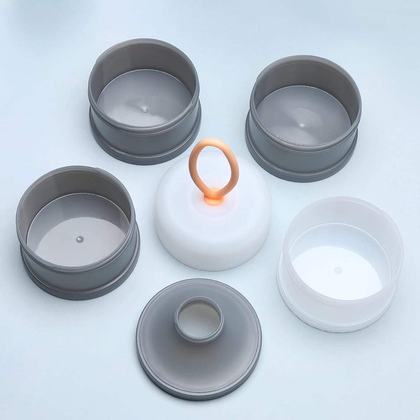 Accmor 2 Pack Baby Formula Dispenser On The Go, Stackable Formula Dispenser Formula Container to Go, Non-Spill Portable Milk Powder Kids Snack Storage Container, BPA Free