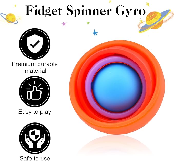 Fidget Toy for Adults, Sensory Toys for Teens 8-12, Gift Ideas for Boys Girls Teens Kids, ADHD Autism Quiet Stress Relief Finger Toy Hand Fidget Spinner