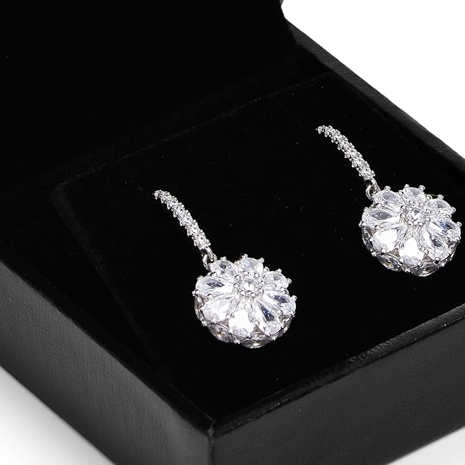 Oirlv Black Velvet Earring Gift Box- Wedding Anniversary or Engagement Earrings Jewelry Presentation Case