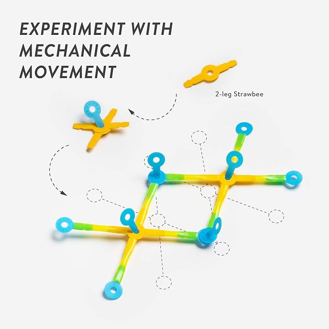 Strawbees Imagination Kit STEM Building Set, 400 Pieces and 105 Challenge Cards