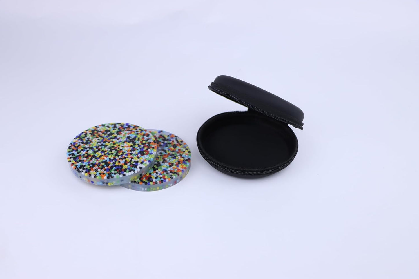 Picky Pad 2 Pcs - Fidget Toys for Skin Picking with Carrying Case - Trichotillomania Relief Portable Fidget Toys Picky Pads (2 Count Circle)