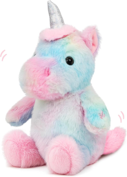 Cuteoy Talking Unicorn Repeat What You Say Musical Stuffed Animal Shaking Singing Plush Toy Electric Interactive Animated Plushies Gifts for Kids Girls Boys