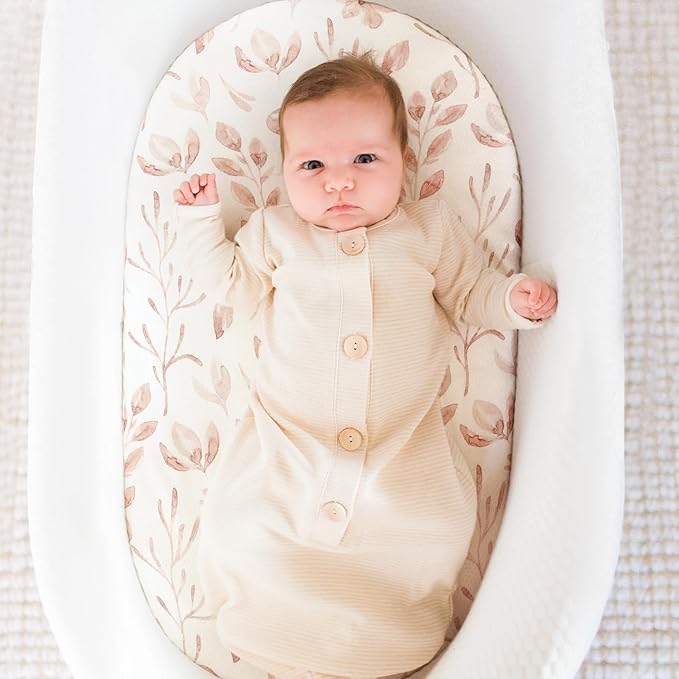 GRSSDER Stretchy Ultra Soft Fitted Bassinet Sheets 3 Pack, Universal Fit for Baby Cradle Moses Basket Oval Rectangle Mattress Safe and Snug, Beautiful Blush Pink Floral Bassinet Sheet for Girls