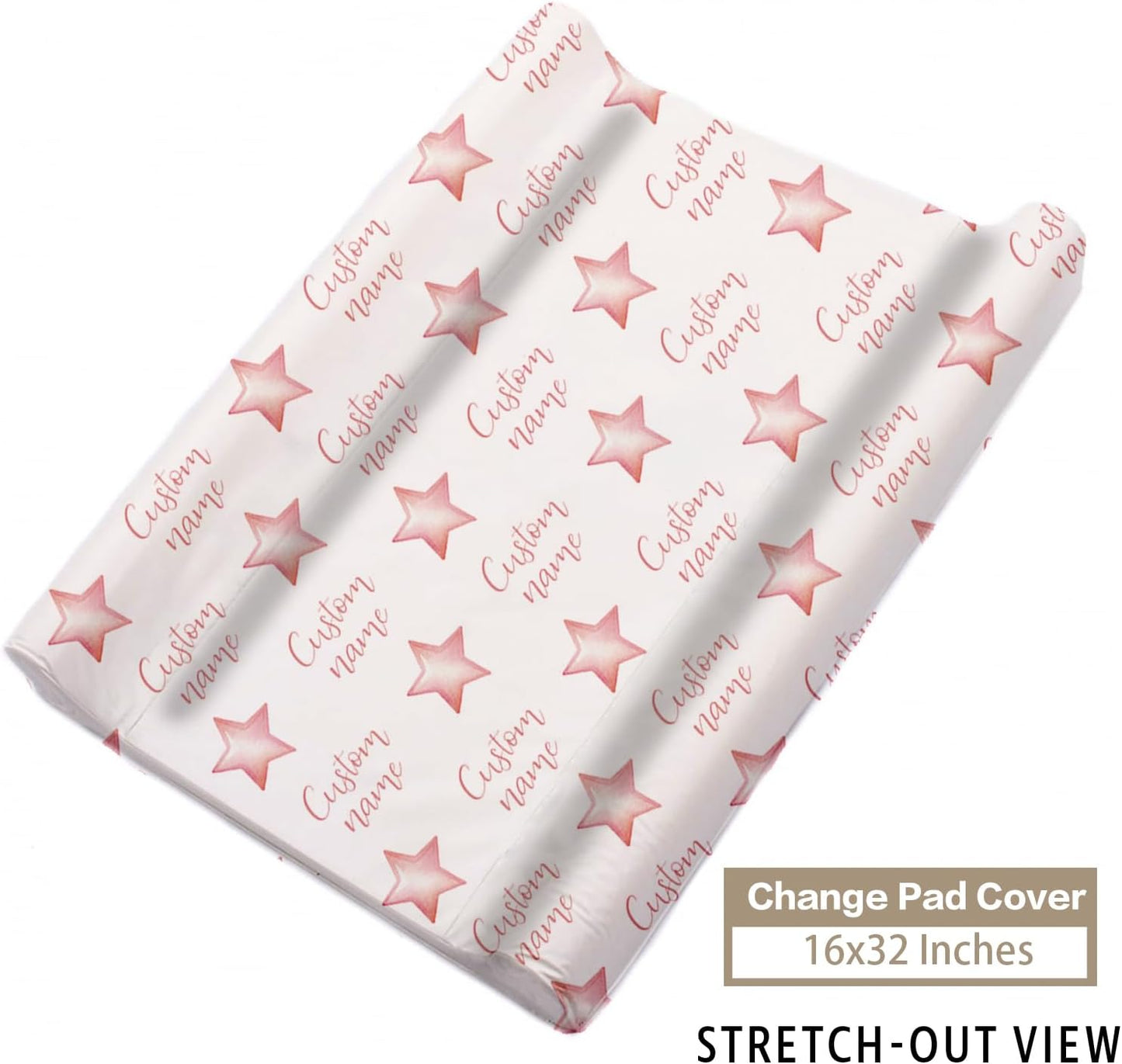 Custom Name Crib Bedding Set - Starry Sky Elephant Design, Personalized Baby Nursery Bedding 3-Piece Set– Soft Blanket, Fitted Sheet, Changing Pad Cover – for Newborns Girls Nursery Gifts